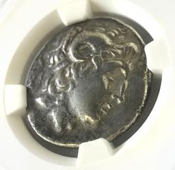 NGC Graded Ancient Coin, Kingdom of Thrace, Lysimachus, 305-281 BC, Graded VF