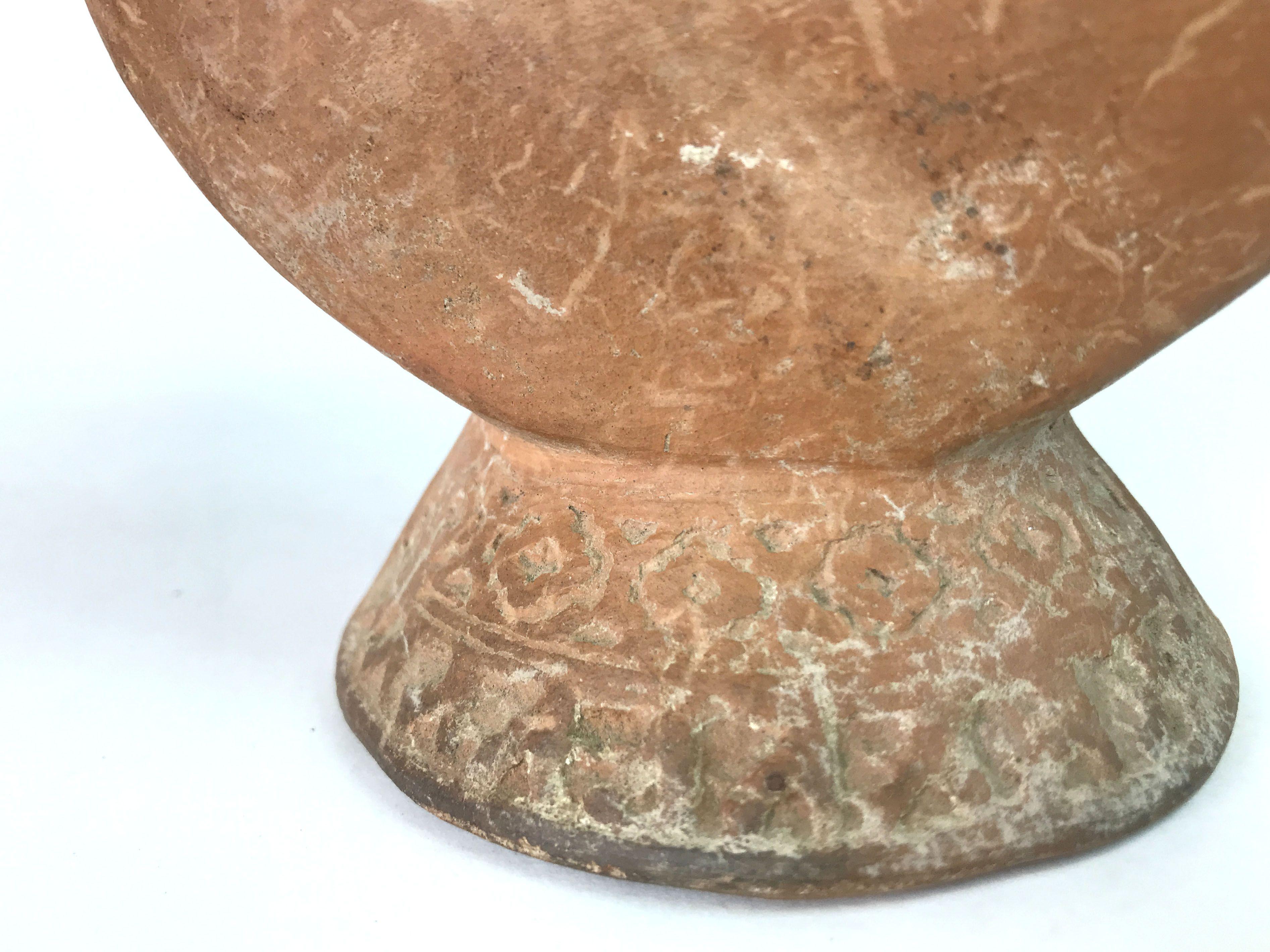 Set of 4 Pre-Columbian Style Ceramic Clay Figural Water Vessels and Sculptures