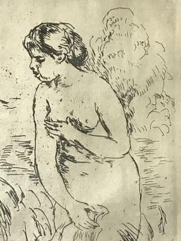 Renoir Etching - Baigneuse Debout a Mi-Jambes c.1910 Later Impression of the Original Plate