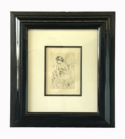 Renoir Etching - Baigneuse Debout a Mi-Jambes c.1910 Later Impression of the Original Plate