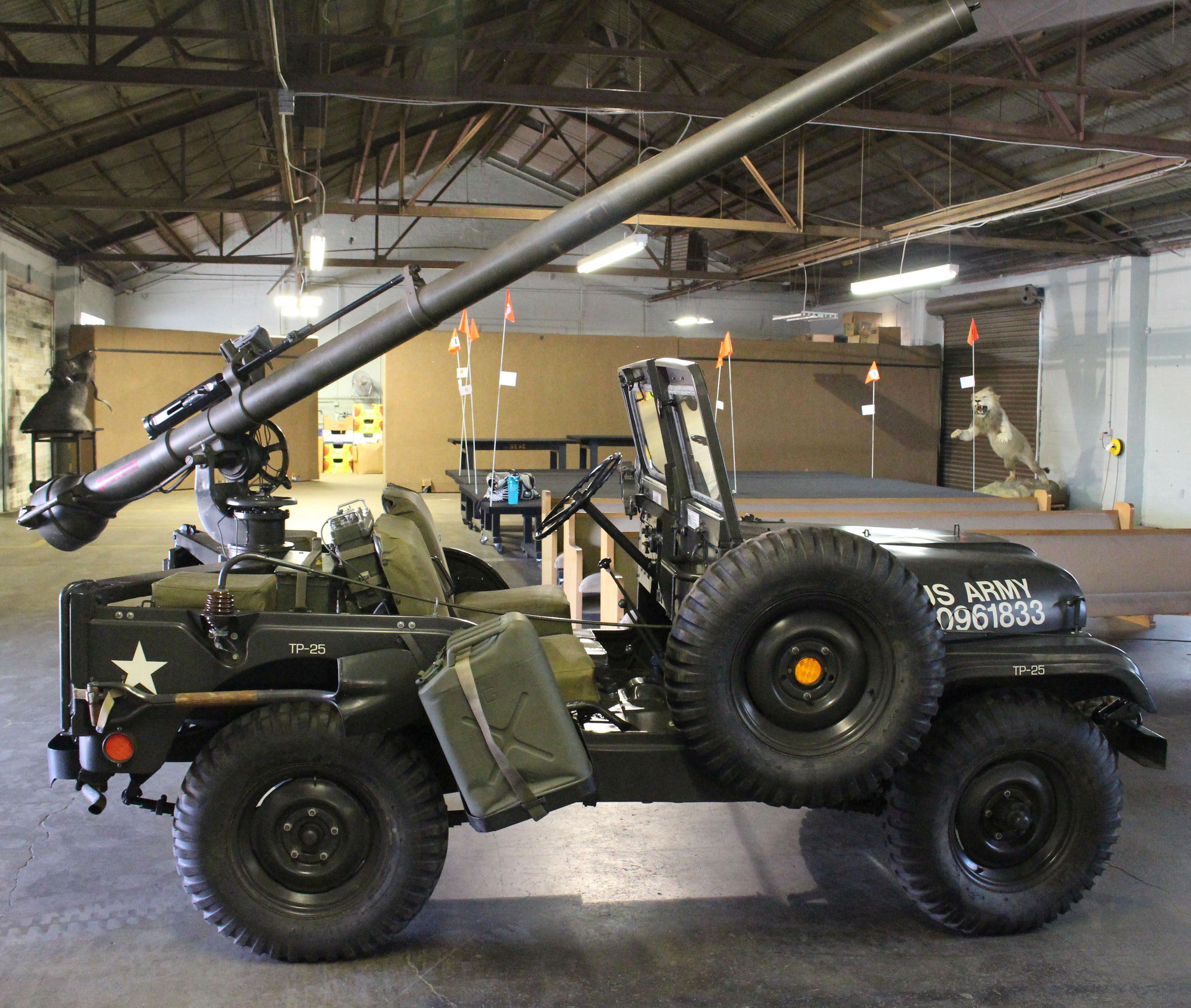 1955 Willys Motors M38A1 with Mounted M40A4 and M8C Rifles