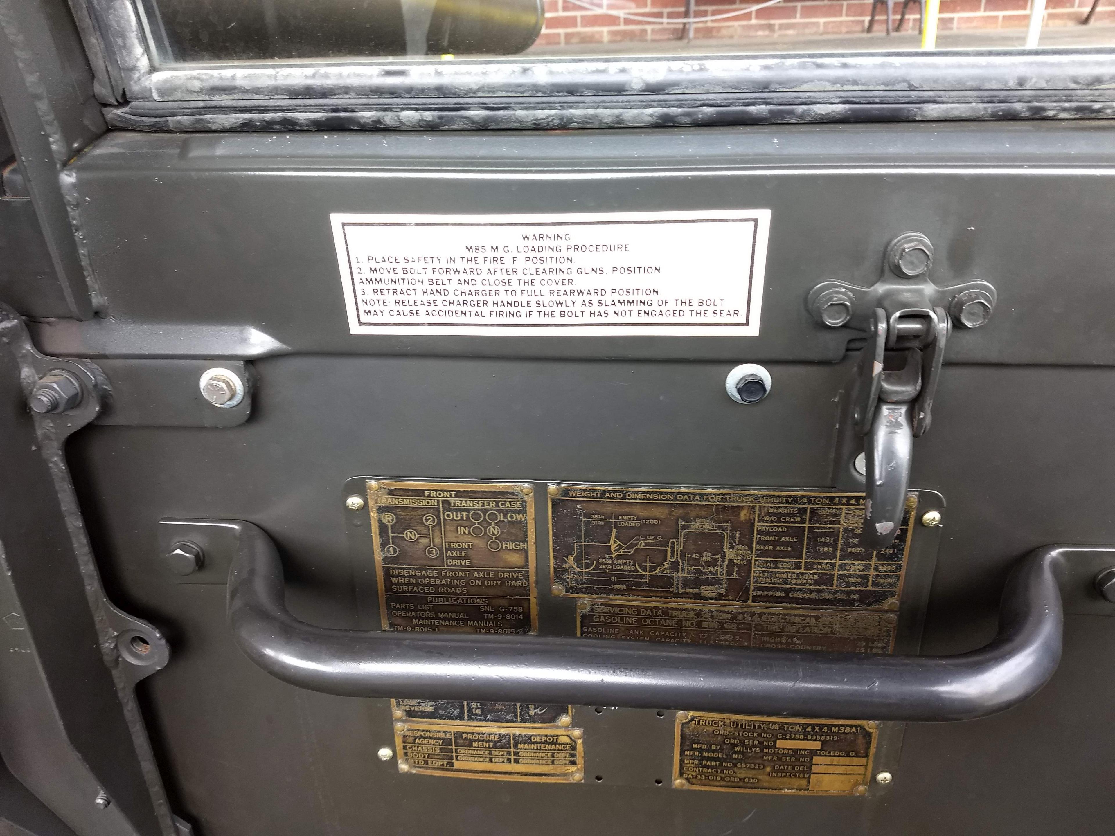 1955 Willys Motors M38A1 with Mounted M40A4 and M8C Rifles