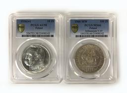1936(w) 10-zlotych and 1996 MW 100-zlotch Millenium Y-57