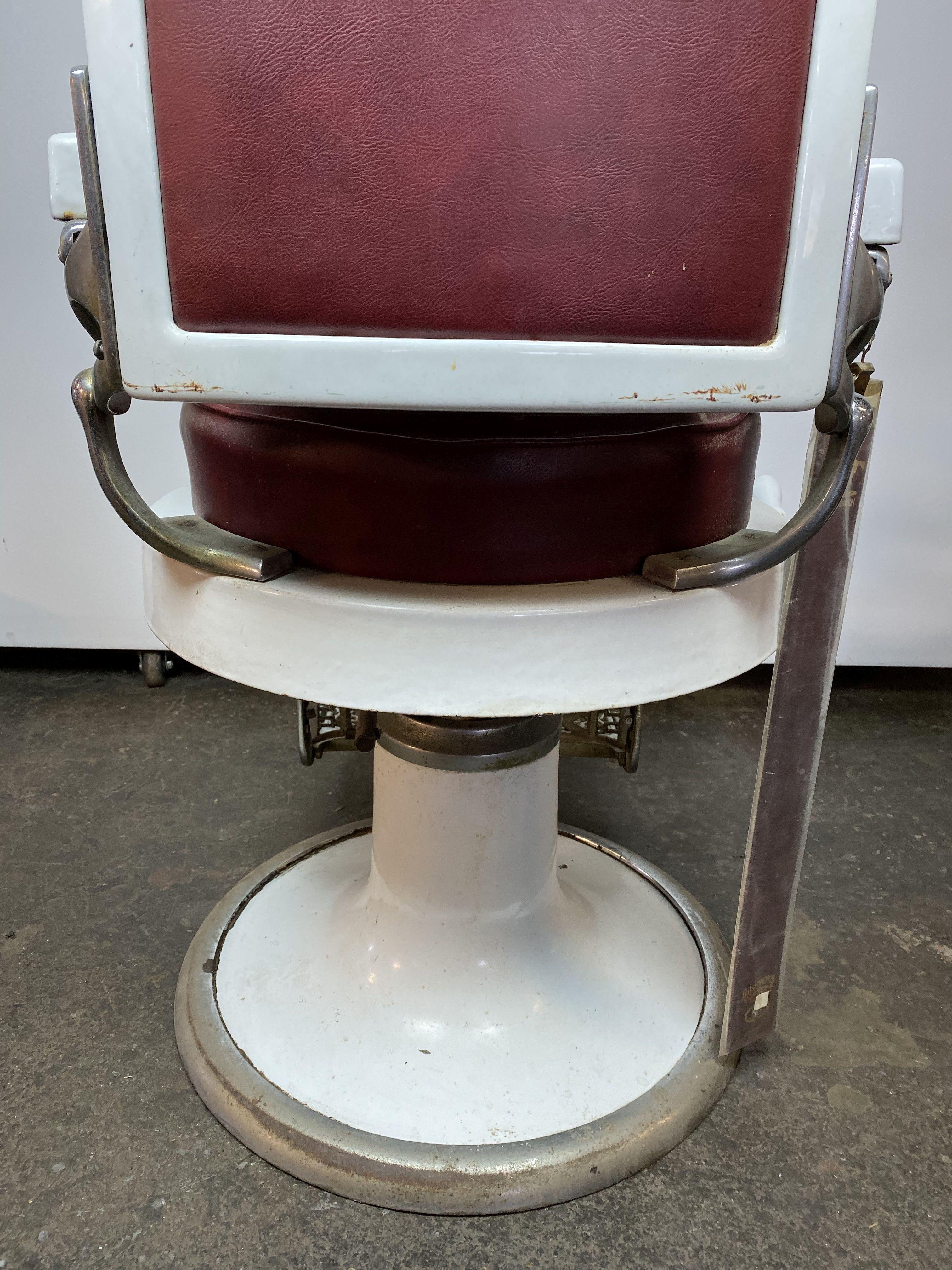 Vintage Koken Companies St. Louis USA Barber Chair