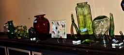 Lot of (12) Pc Decorative Style Glassware