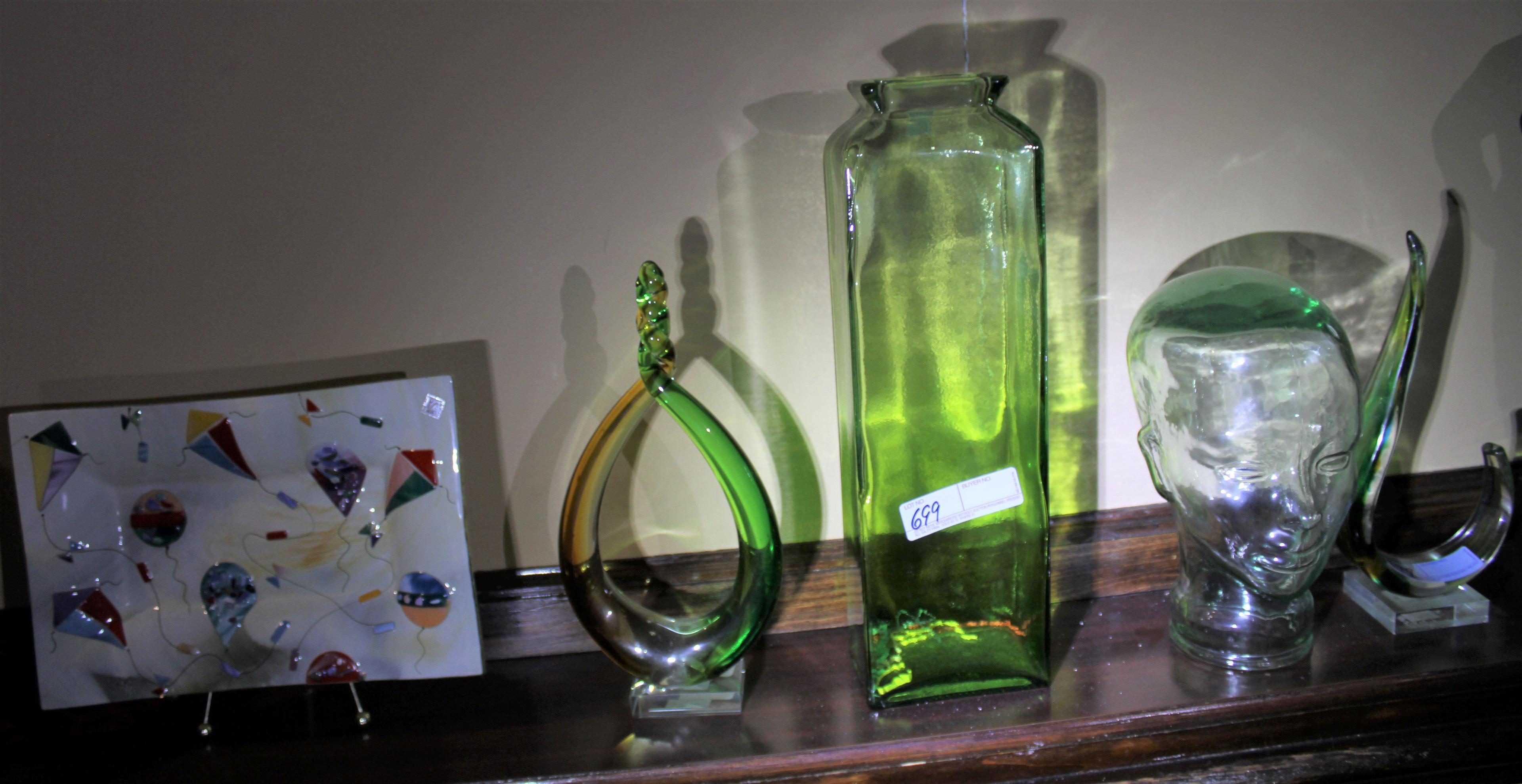 Lot of (12) Pc Decorative Style Glassware