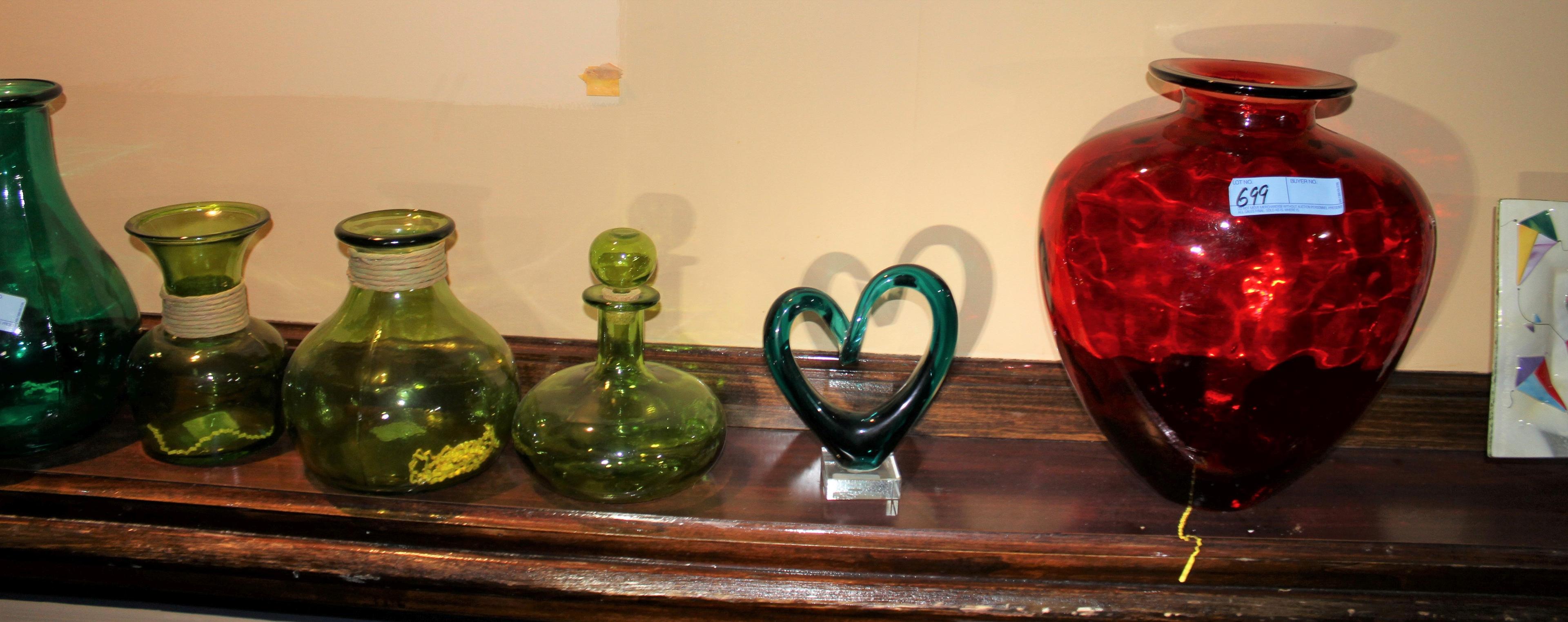 Lot of (12) Pc Decorative Style Glassware
