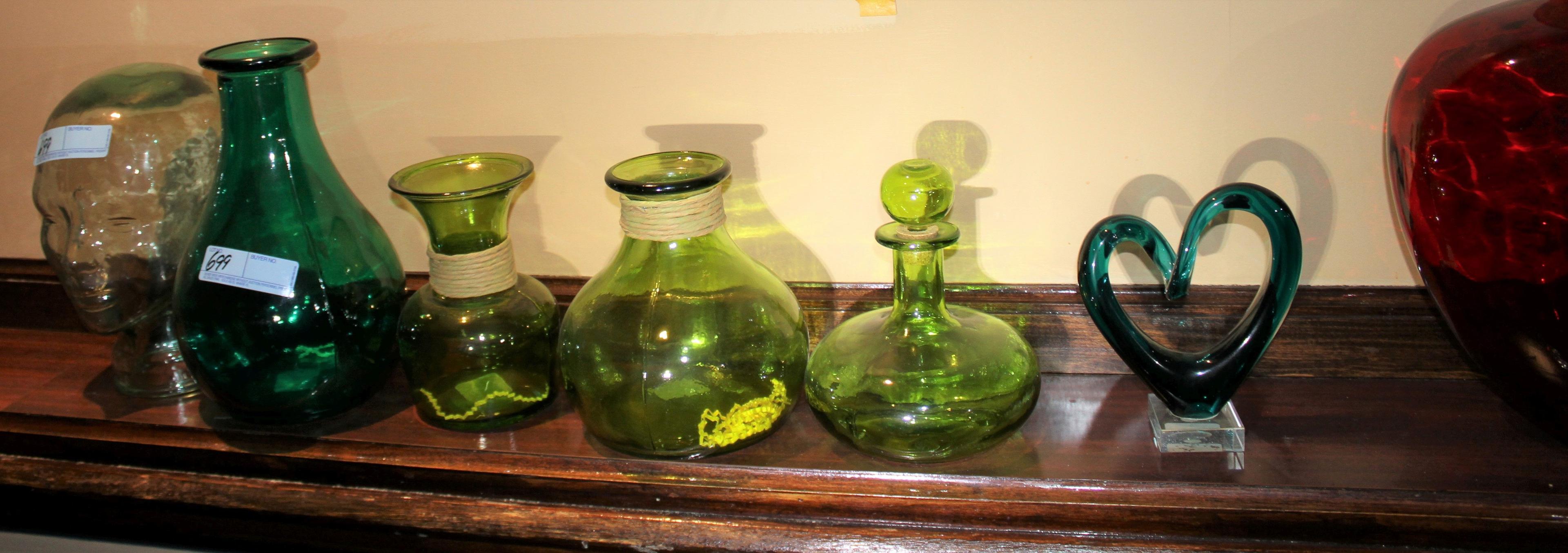 Lot of (12) Pc Decorative Style Glassware
