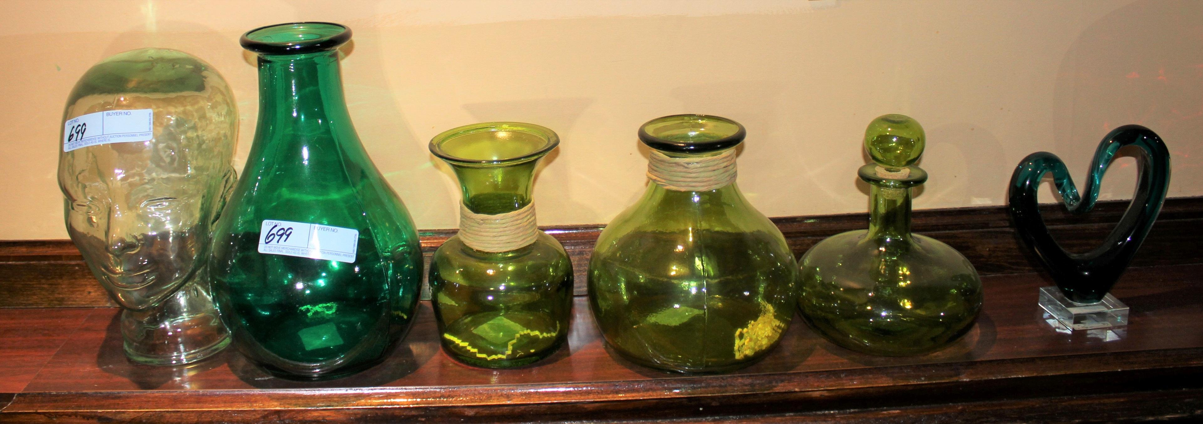 Lot of (12) Pc Decorative Style Glassware