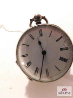 Key wind Fine Silver 5964 Fancy Back on watch
