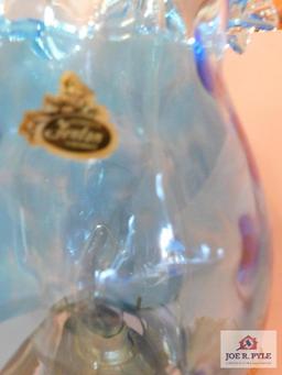 Dark blue Fenton lamp