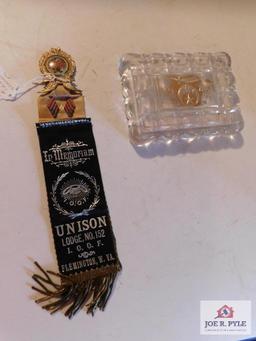 2 Lodge Items (1) Union # 152 Flemington WV (1) 1945 Osiris Shriner