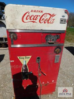 5ft 3in Coca-Cola Wide 32.5 Deep, Model #F83B5W (King Size Ice Cold) Serial F65937 Vendo co,