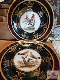 Decorative bird plates 12" dia. By Elizabeth Marshall