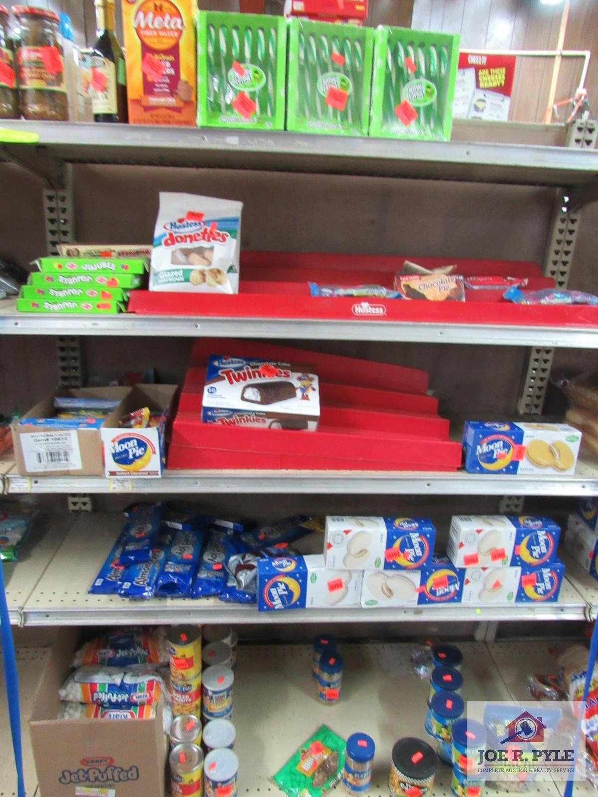 4 ft section of candy canes, snack cakes, etc.