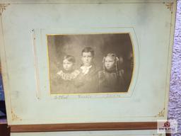 Two early cabinet card photo albums some with family names