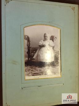 Two early cabinet card photo albums some with family names