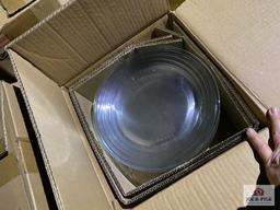 Lot 15+ new in box glass and pottery plates