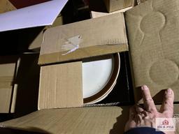 Lot 15+ new in box glass and pottery plates