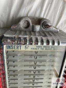 Wurlitzer 5 cents Music Selection Box 14" x 9" x 4", as found