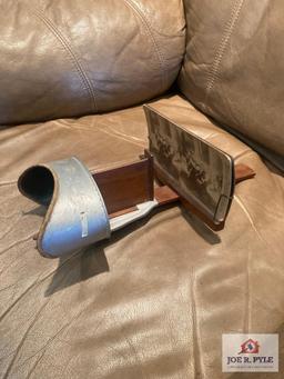 Antique stereoscope and card