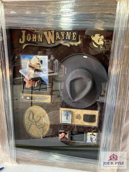 John Wayne Knife & Hat Signed & Other Artifacts Photo Frame