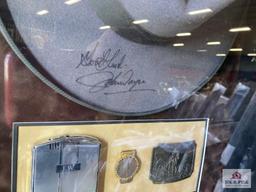 John Wayne Knife & Hat Signed & Other Artifacts Photo Frame