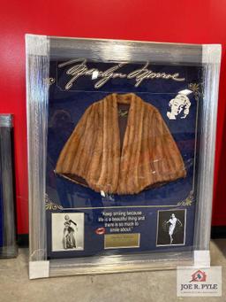 Marilyn Monroe Fur Coat & Signed Photo Frame