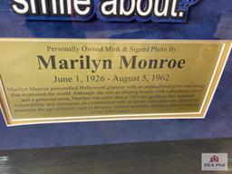 Marilyn Monroe Fur Coat & Signed Photo Frame