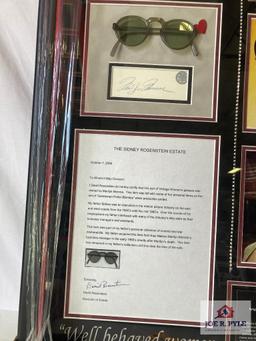 Marilyn Monroe "Some Like It Hot" Screen Worn Sunglasses Photo Frame with Signed Cut