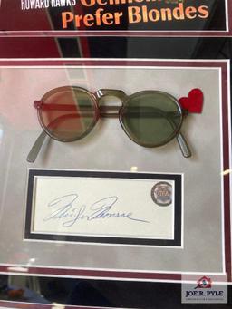 Marilyn Monroe "Some Like It Hot" Screen Worn Sunglasses Photo Frame with Signed Cut