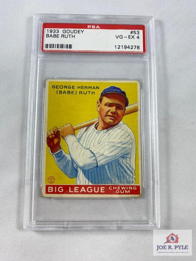 Babe Ruth 1933 Goudey #53 Rookie Card, VG - EX 4