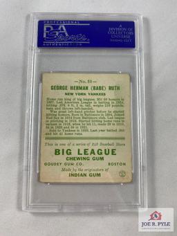 Babe Ruth 1933 Goudey #53 Rookie Card, VG - EX 4