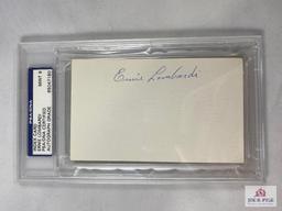 Ernie Lombardi Mint 9 Autograph Index Card, PSA/DNA Certified