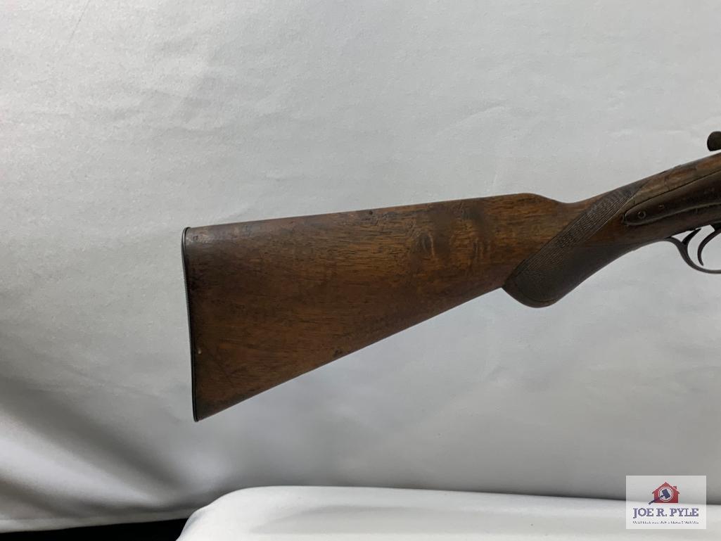 [481] Parkhurst Double Hammer Side by Side Shotgun 12 ga, SN: 2376