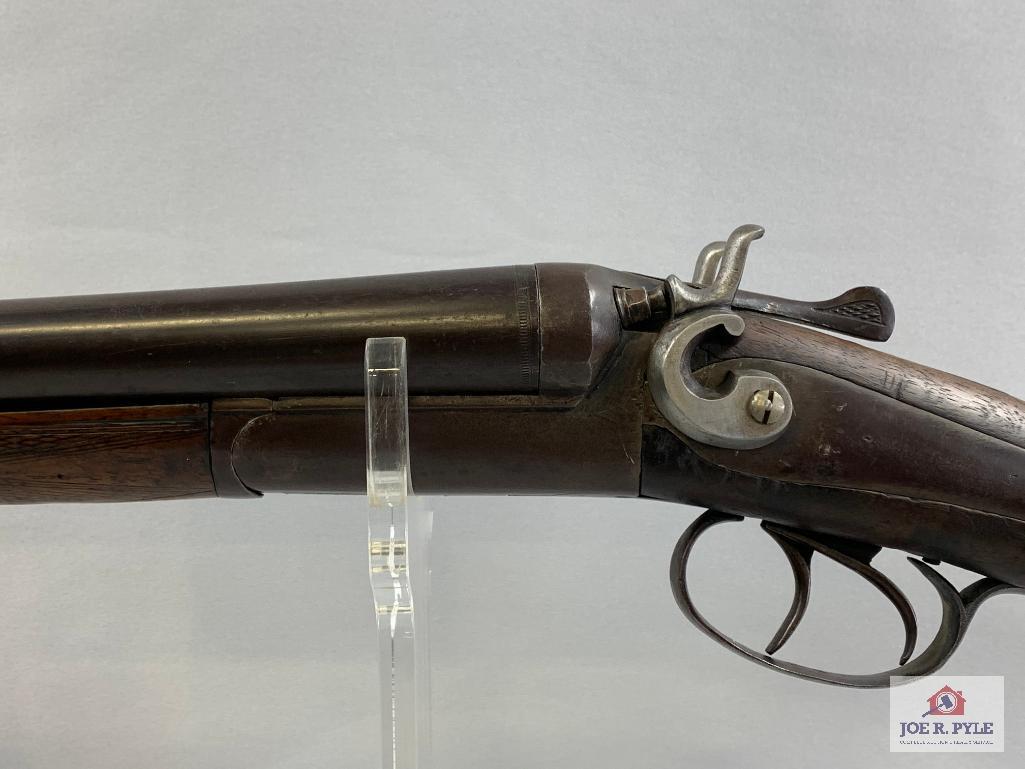 [481] Parkhurst Double Hammer Side by Side Shotgun 12 ga, SN: 2376