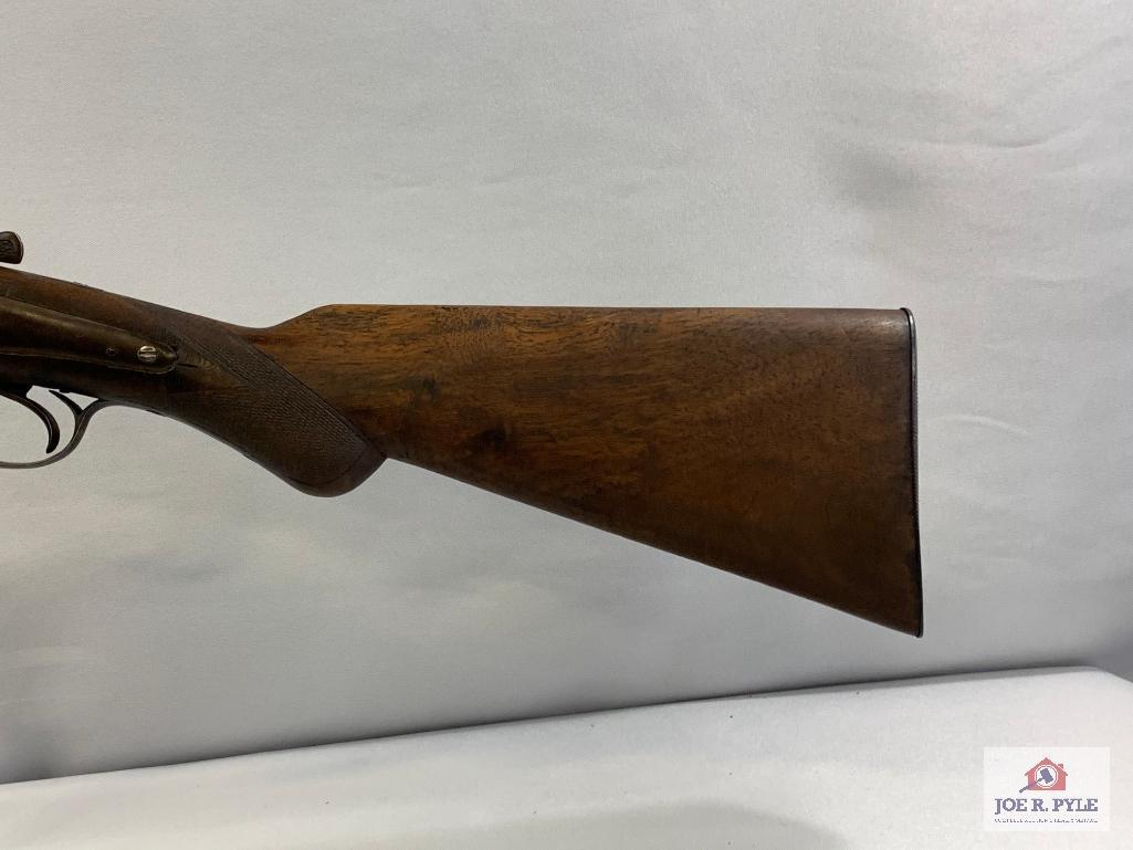 [481] Parkhurst Double Hammer Side by Side Shotgun 12 ga, SN: 2376