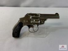 [154] Smith & Wesson Safety Hammerless 2nd Model Nickel .38 cal, SN: 101235