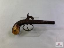[267] Antique Percussion Single Shot Pistol, approx. .36 cal