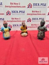 Black Americana cast iron coin bank