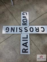 Crossing sign and Railroad sign