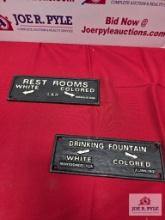 2 Cast iron signs