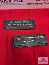 2 Cast iron signs