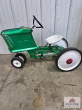 Green Mustang pedal car tractor