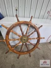 Large ship wheel
