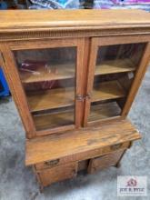 Oak Cabinet Bookcase