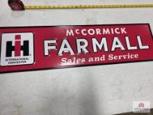 Metal McCormick Farmall Sales and Service sign