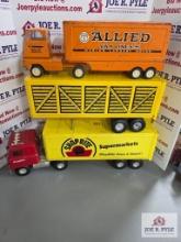 3 Vintage toy trucks