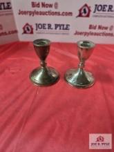 2 Silver candle holders