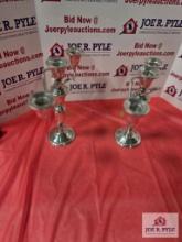 2 Silver candle holders